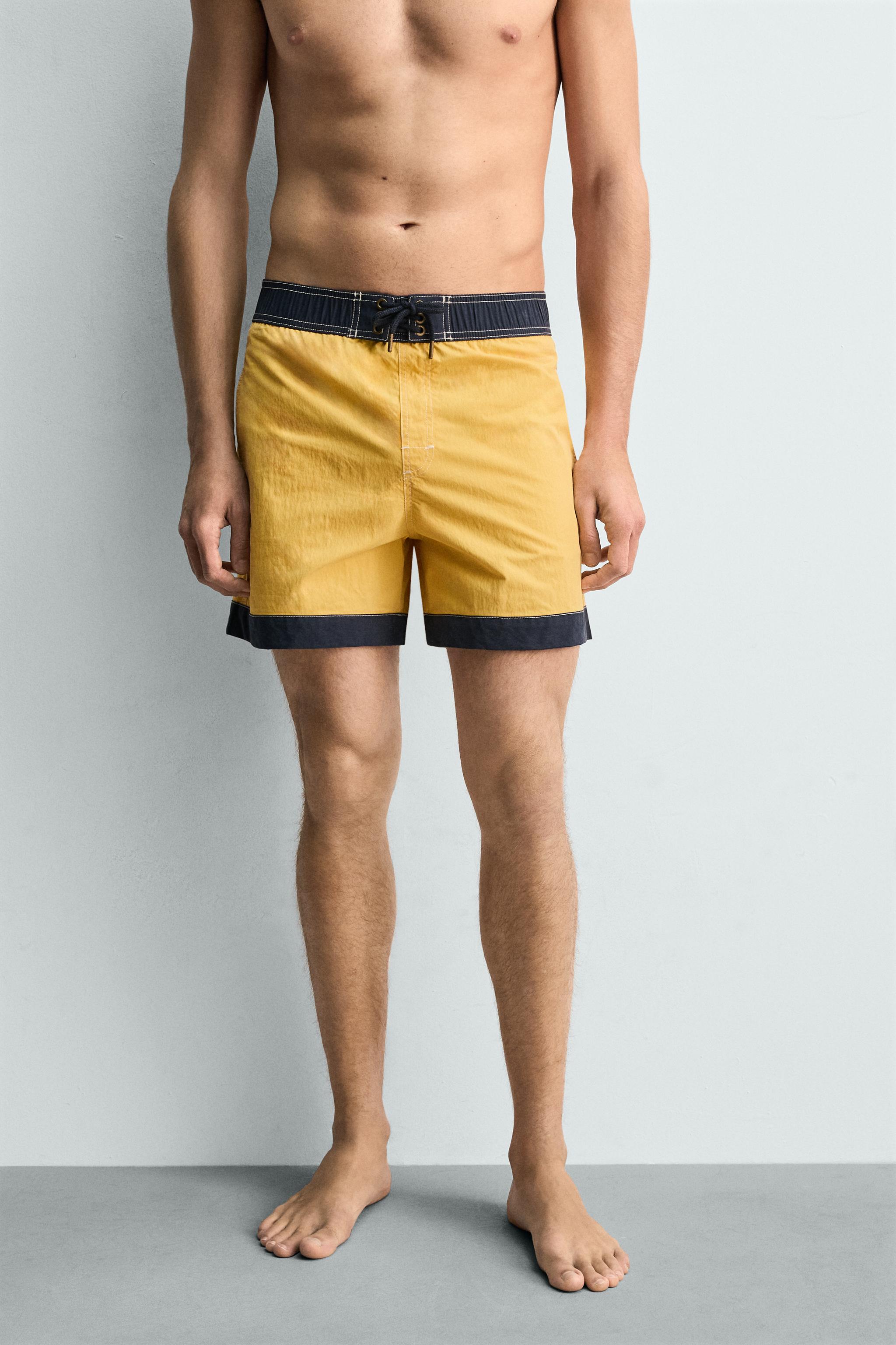 MAILLOT DE BAIN LONG AVEC CONTRASTE